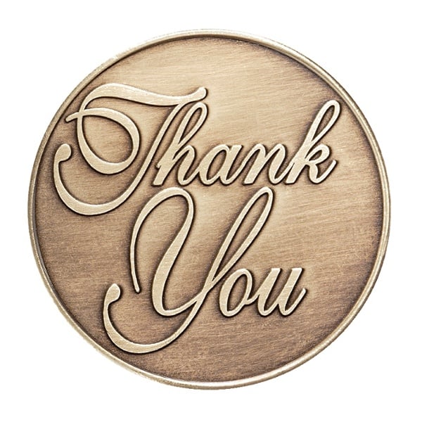 Thank You Appreciation Coins Osborne Coinage